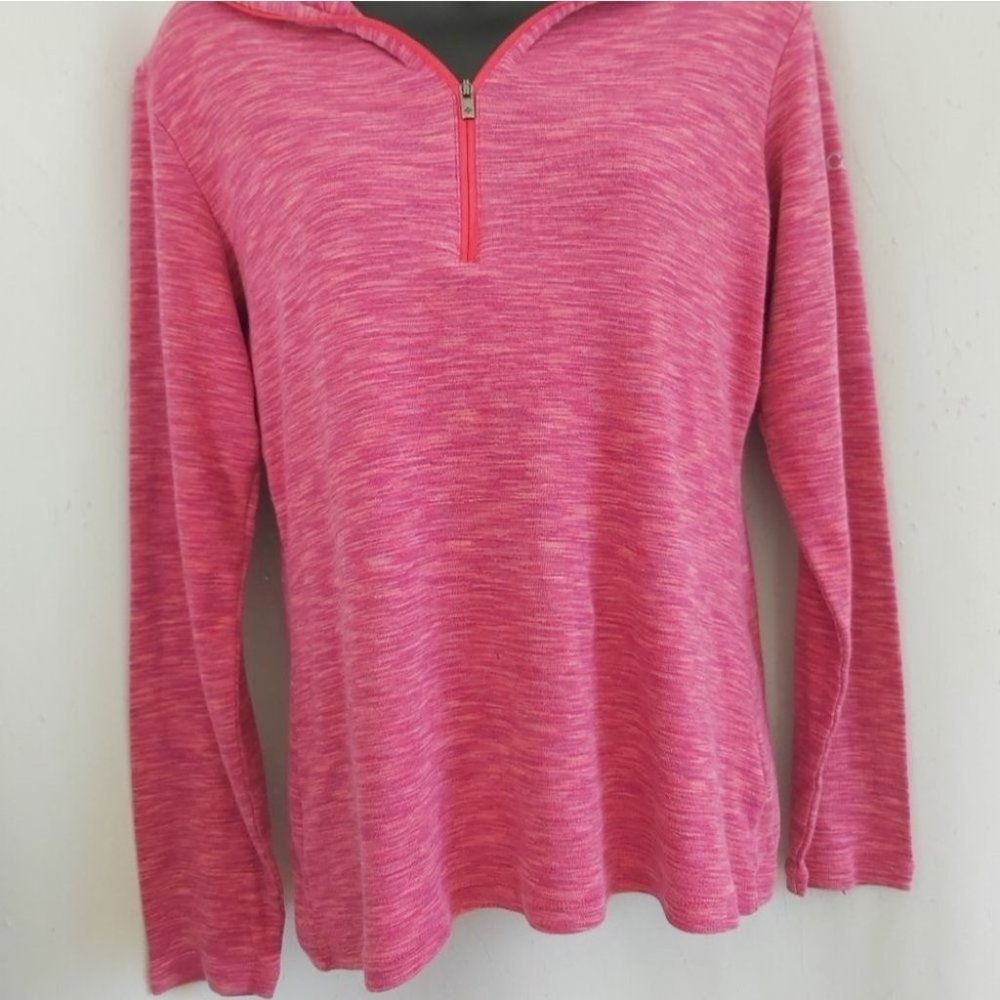 COLUMBIA | Women's 1/4 Zip Up Pullover Sweater Pink Size Large